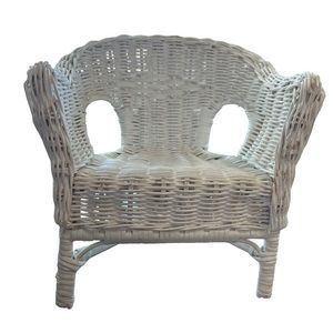 Vintage wicker doll chair 10 inch’s tall